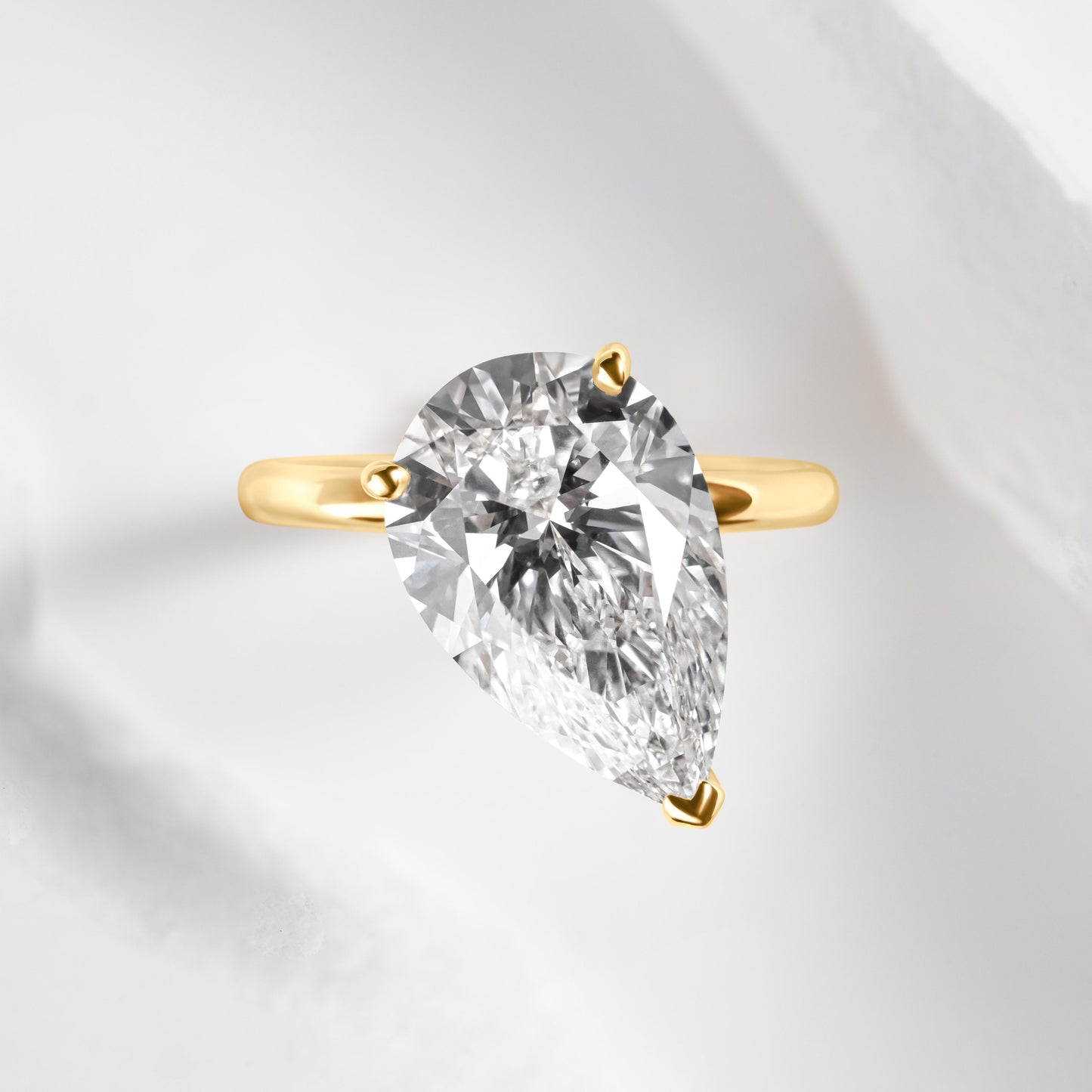 Timeless Pear Solitaire Ring