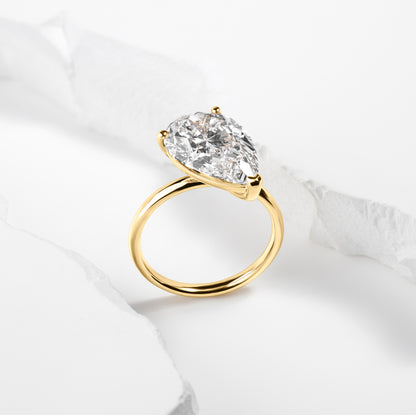 Timeless Pear Solitaire Ring