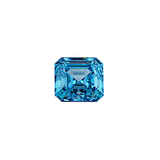 Lab-Grown Blue Asscher Diamond
