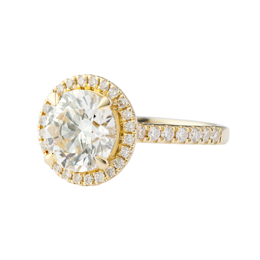 Timeless Round Brilliant Solitaire Ring with Halo