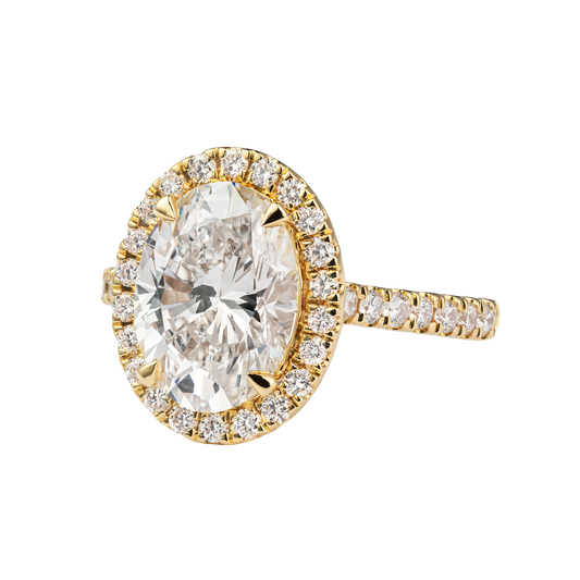 Timeless Oval Solitaire Ring with Halo