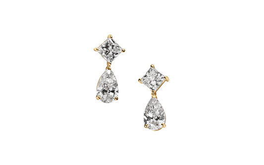 pear diamond stud earrings drops