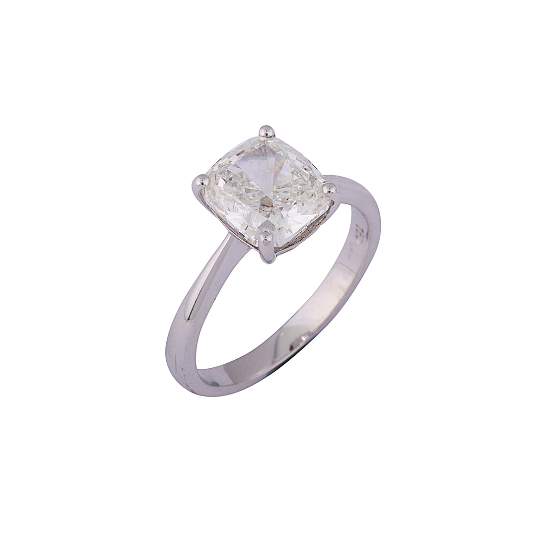 Aetherius Cushion Solitaire with Tapered Shank Ring