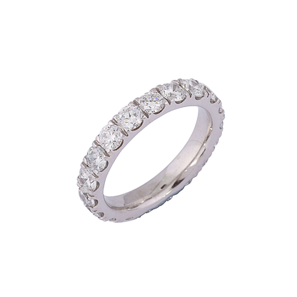 Round Brilliant Full Eternity Band Ring - Lab Editions